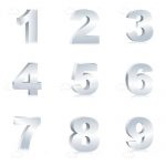 Silver Illustrated Numbers 1 Through 9